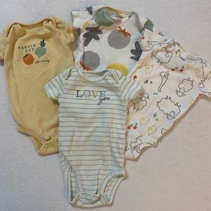 Carter’s Short Sleeve Veggie Bodysuits